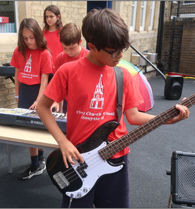 Music performance in the playground July 2026